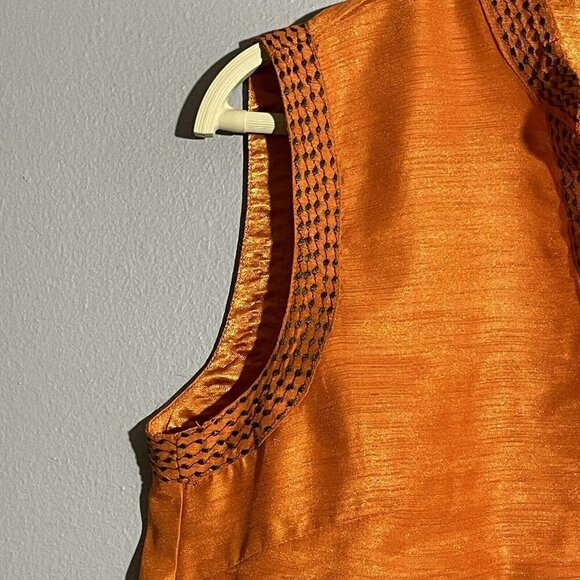 Selene Blouse Sleeveless Women Size S Vneck Embroidery Retro Elegant Casual Work - Picture 5 of 10